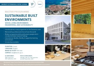 UP FAMNIT Sustainable Built Environments master's programme