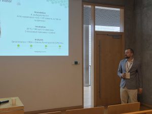Jakub Grzybek giving the presentation