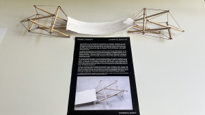 Example 5 of a student work exploring tensegrity in furniture design
