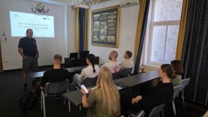 Dr. Črtomir Tavzes giving the presentation
