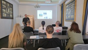 Dr. Črtomir Tavzes giving the presentation
