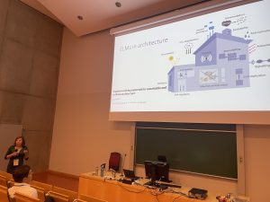 Anna Sandak giving the presentation