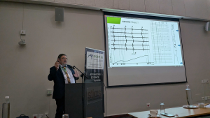 Dr. Sandak giving the presentation