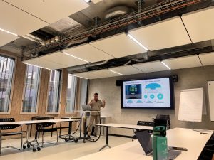 Prof. dr. Andraž Legat giving a guest lecture at ETH Zürich.