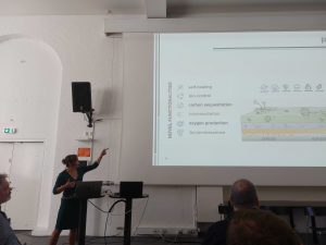 Anna Sandak giving the presentation