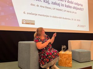 Dr. Ana Slavec presenting 