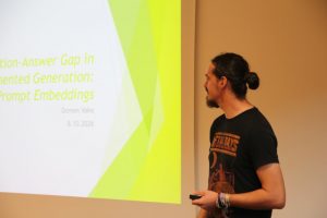 Domen Vake presenting