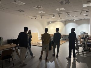 The group of students having a tour of InnoRenew