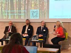 Piotr Borkowski, Jermie Crespin and Matthew Schwarzkopf at the panel discussion