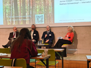 Piotr Borkowski, Jermie Crespin and Matthew Schwarzkopf at the panel discussion